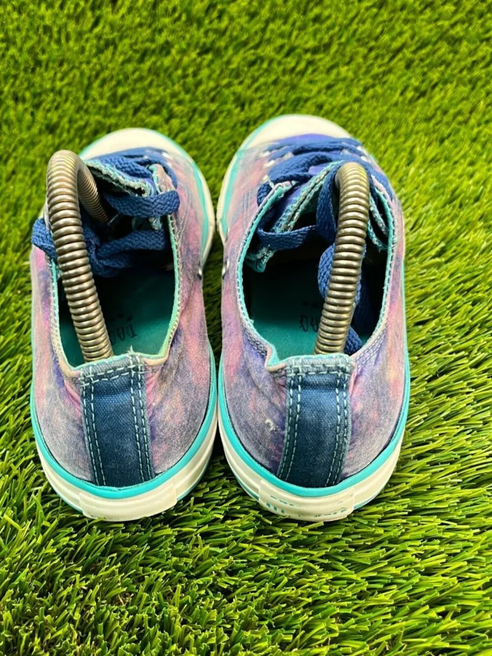 Converse Tie Dye‎ Blue Star Double Tongue Girl Size 6Y Casual Shoes Sneakers